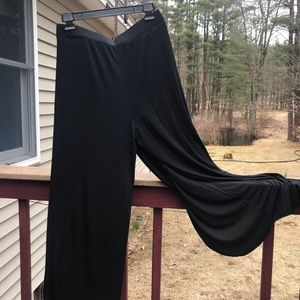 fun & funky black split-leg pants